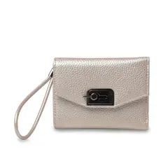 TOTTO - Billetera Mujer Smooth Pequeña con RFID Blocker Beige