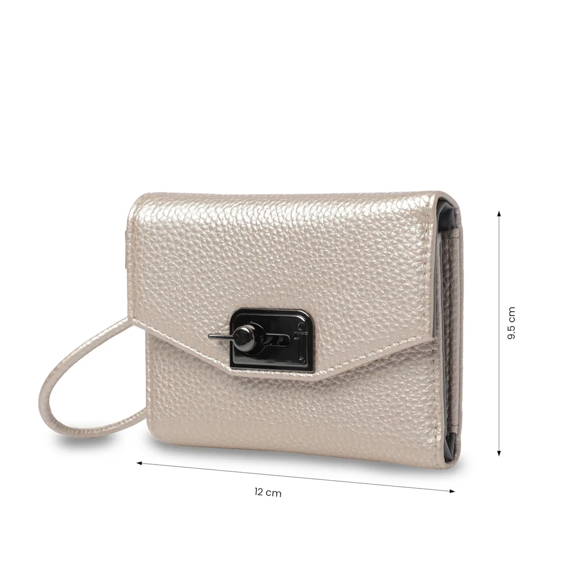 TOTTO - Billetera Mujer Smooth Pequeña con RFID Blocker Beige