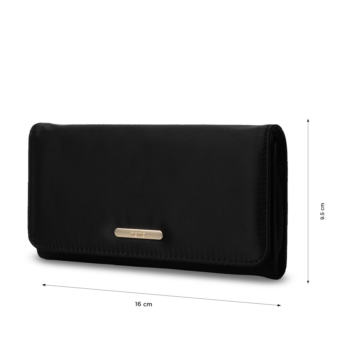 TOTTO - Billetera Mujer Bel Grande con RFID Blocker Negra