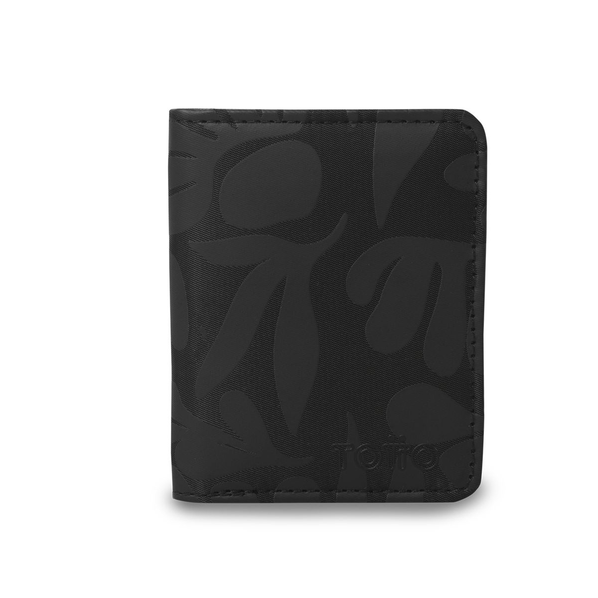TOTTO - Billetera Mujer Texture Pequeña con RFID Blocker Negra