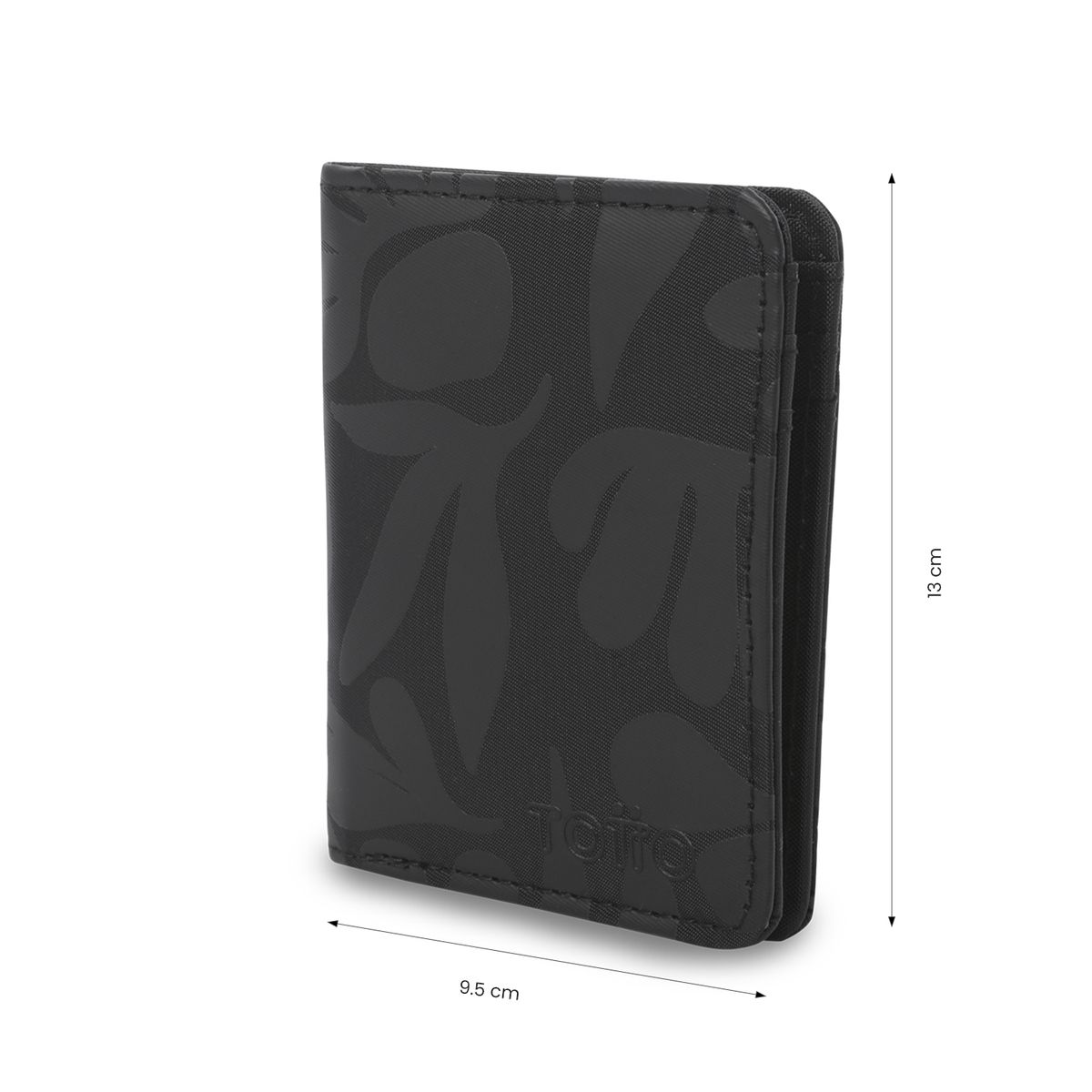 TOTTO - Billetera Mujer Texture Pequeña con RFID Blocker Negra