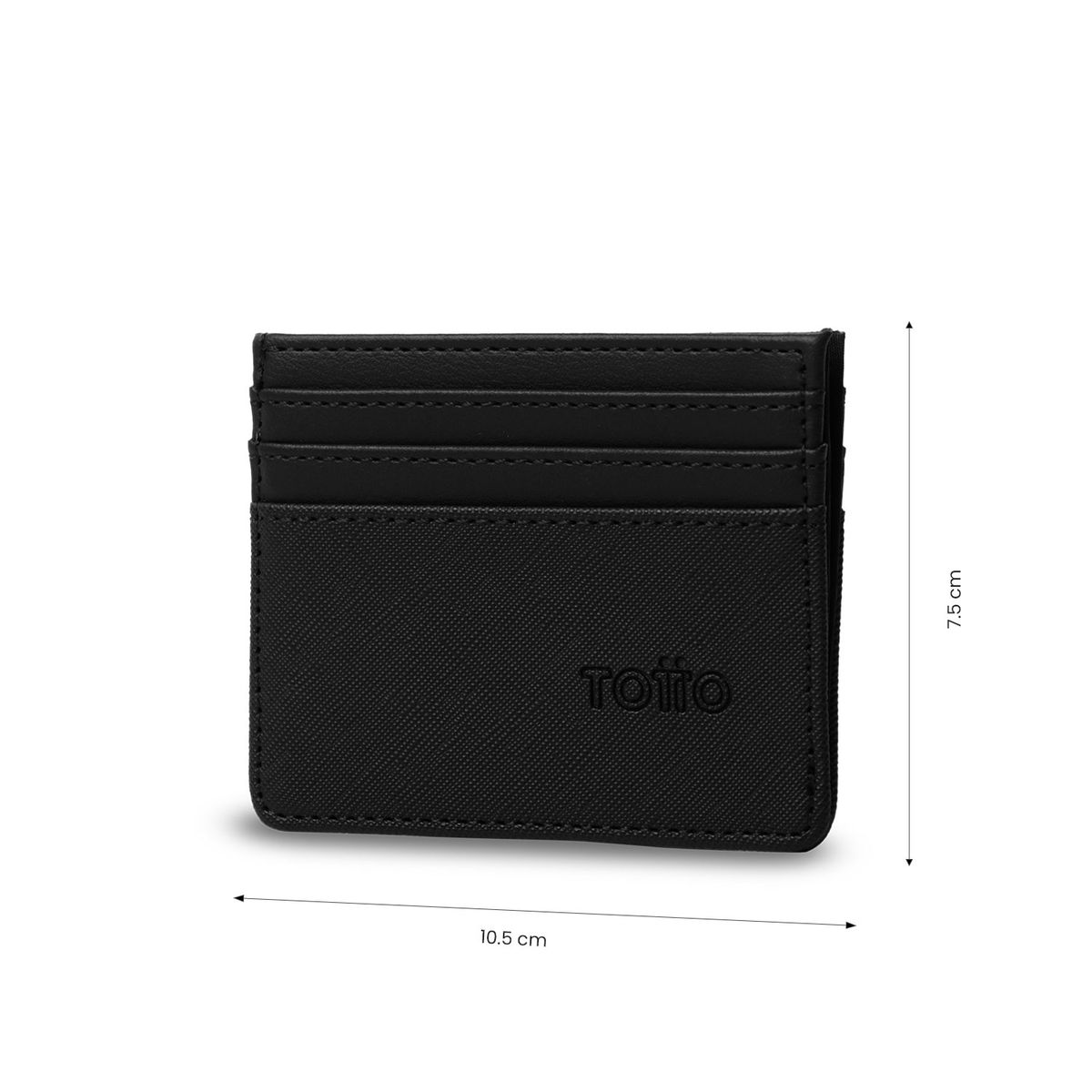 TOTTO - Portadocumentos Saffiano 2 con RFID Blocker Negro
