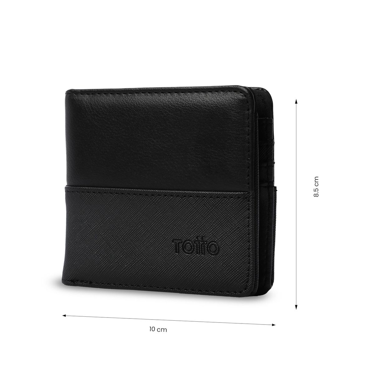 TOTTO - Billetera Hombre Saffiano con RFID Blocker Negra