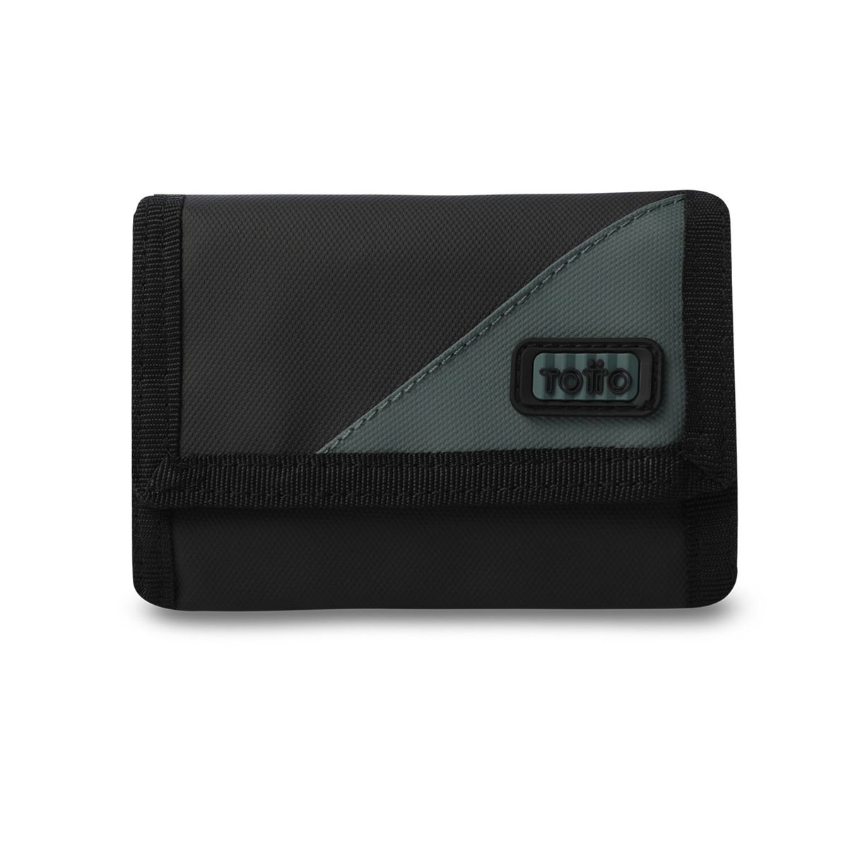 TOTTO - Billetera Hombre Contrast Pequeña con RFID Blocker Negra