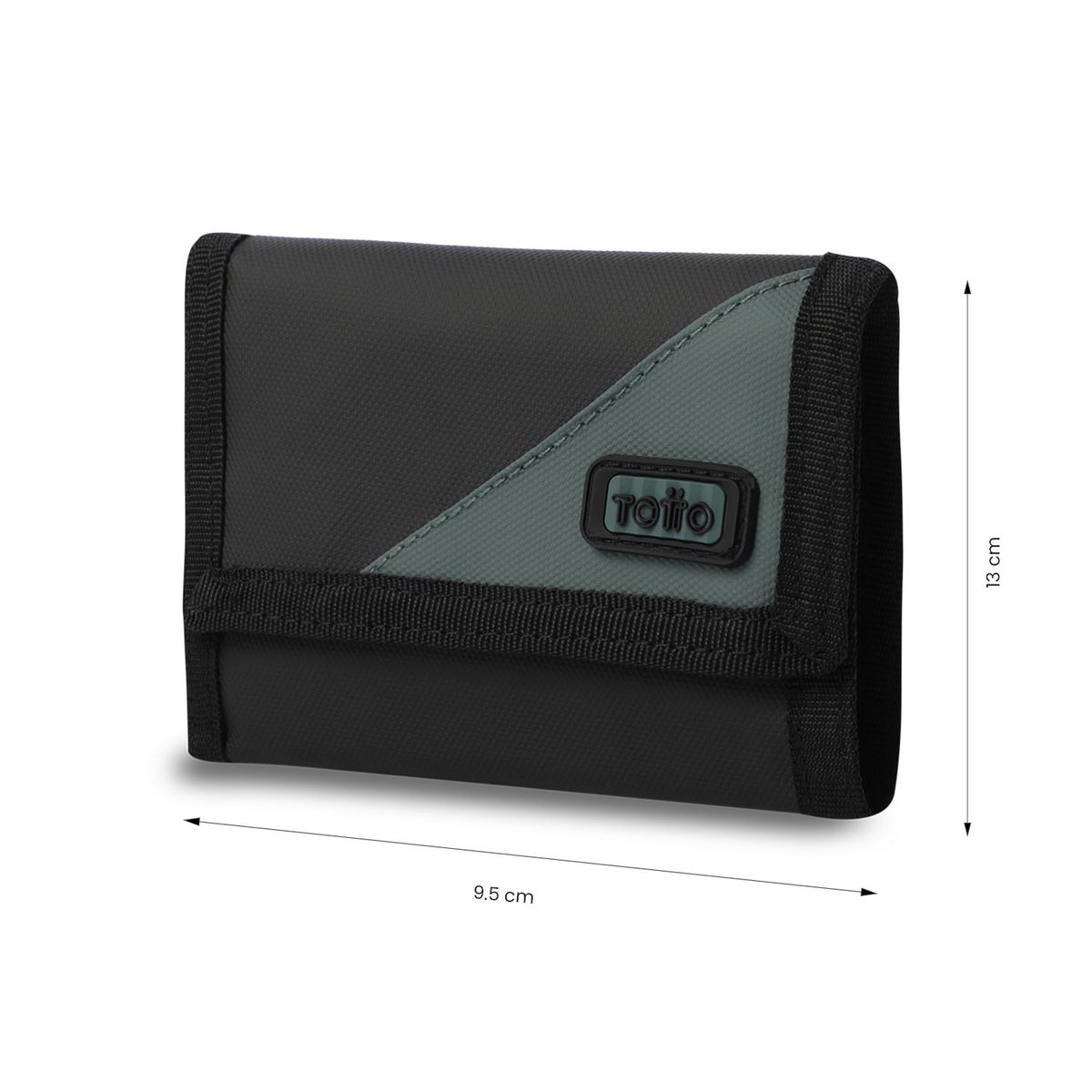 TOTTO - Billetera Hombre Contrast Pequeña con RFID Blocker Negra