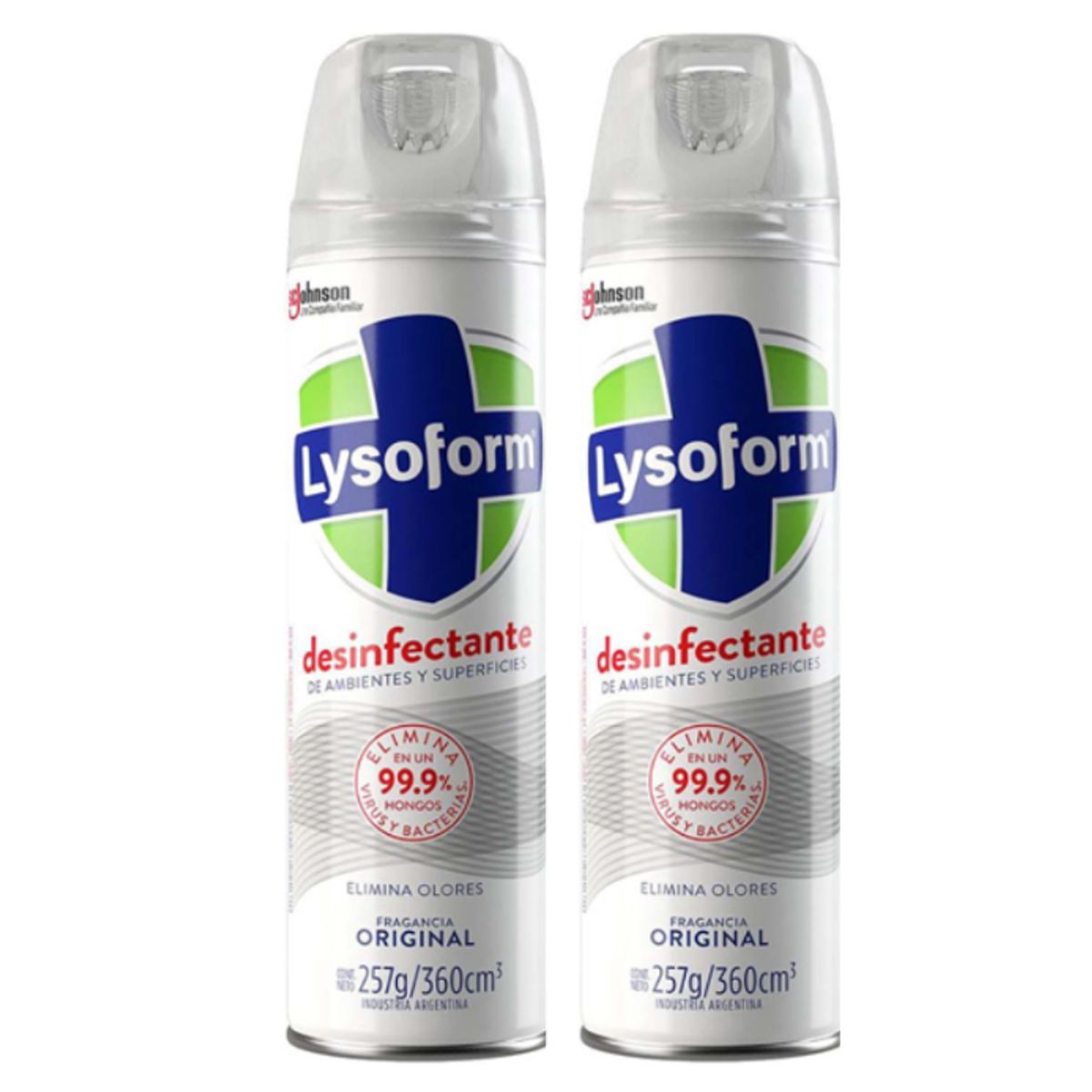 LYSOFORM - Pack 2 Lysoform Desinfectante Aerosol 360 Cm³