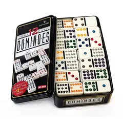 MOVI - Juego de Dominó Chancho de 12 con Colores – Edición en Caja Metálica