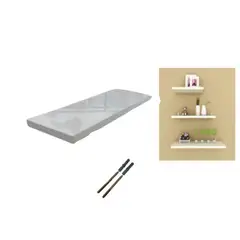 GENERICO - Repisa Flotante de Madera Blanca - 60x15 cm - Espesor 1.8 cm Reforzado - Estante Moderno 1PCS