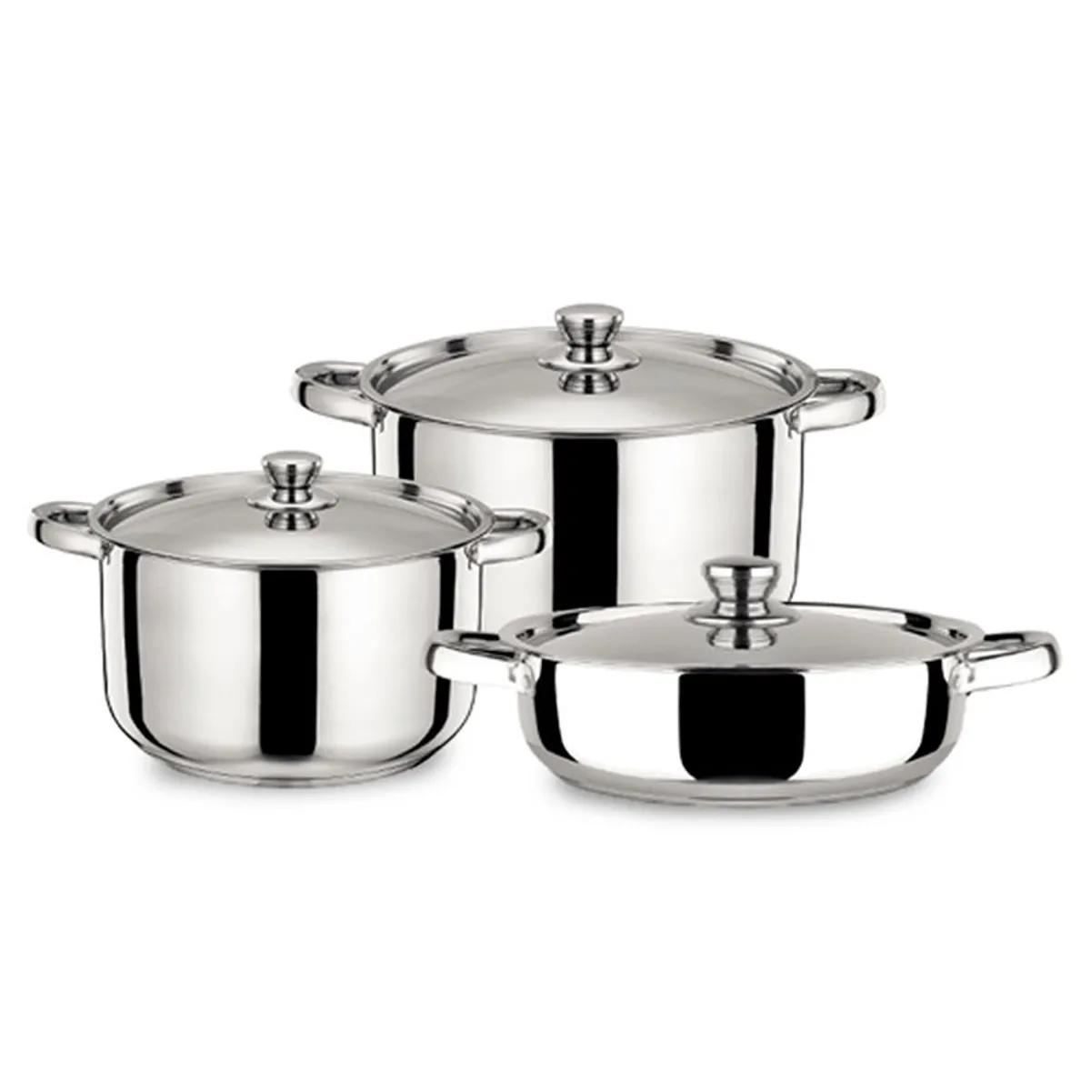 DORAL - BATERIA DE COCINA ACERO INOXIDABLE MALAGA 6 PIEZAS DORAL