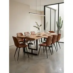 GENERICO - Comedor Luxor 200 cm + 8 Sillas New York