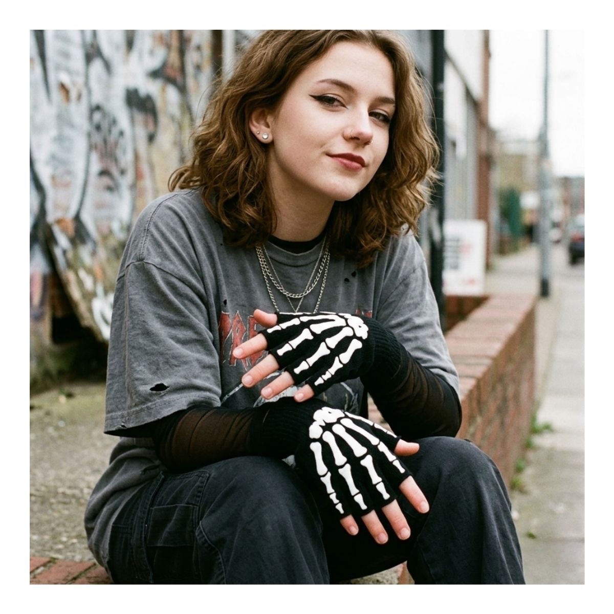 EKOL TACTICA MILITAR - Guantes Sin Dedos Tácticos Calavera - Bicicleta Moto Gym Unisex