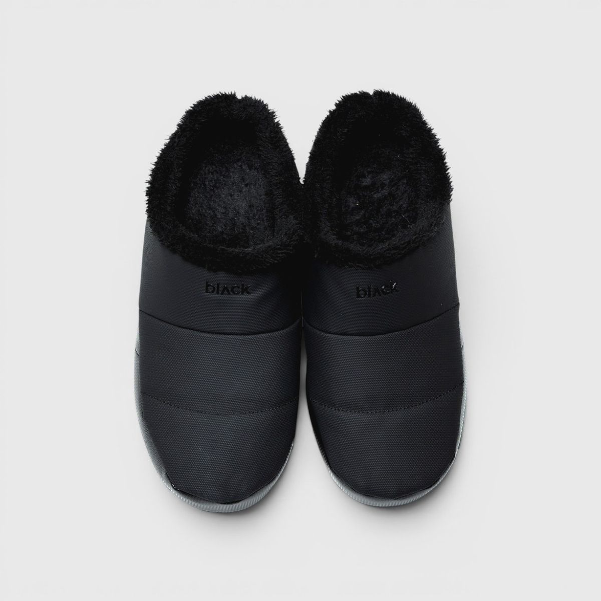 BLACK - Pantuflas Solid Black Black Bubba