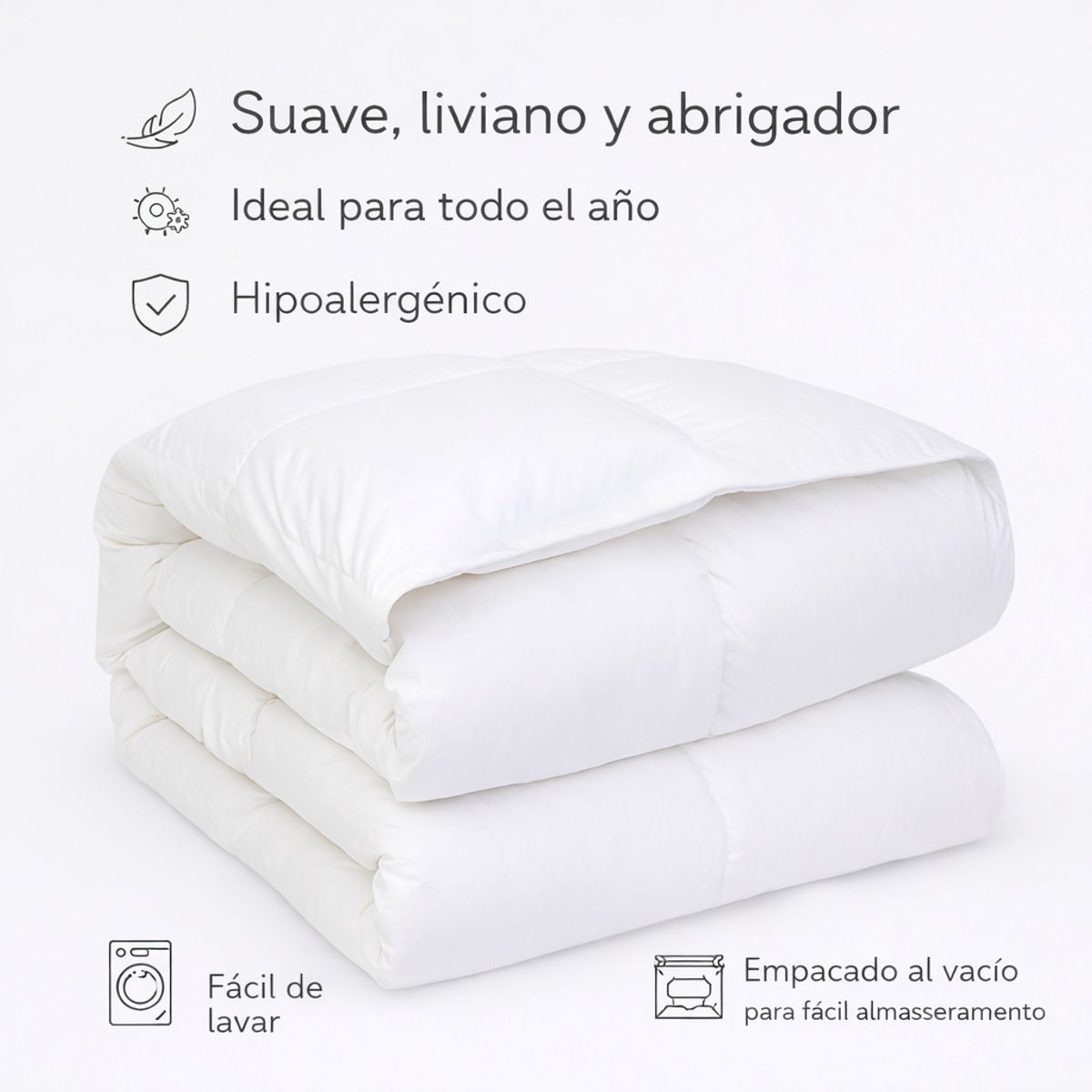 SPACE HOME - Plumón Microfibra 300Gsm Hipoalergénico