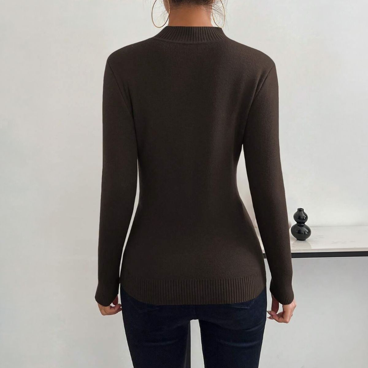 AGW - Sweater Mujer Chaleco Térmico Lanilla Forrado en Interior Chiporro