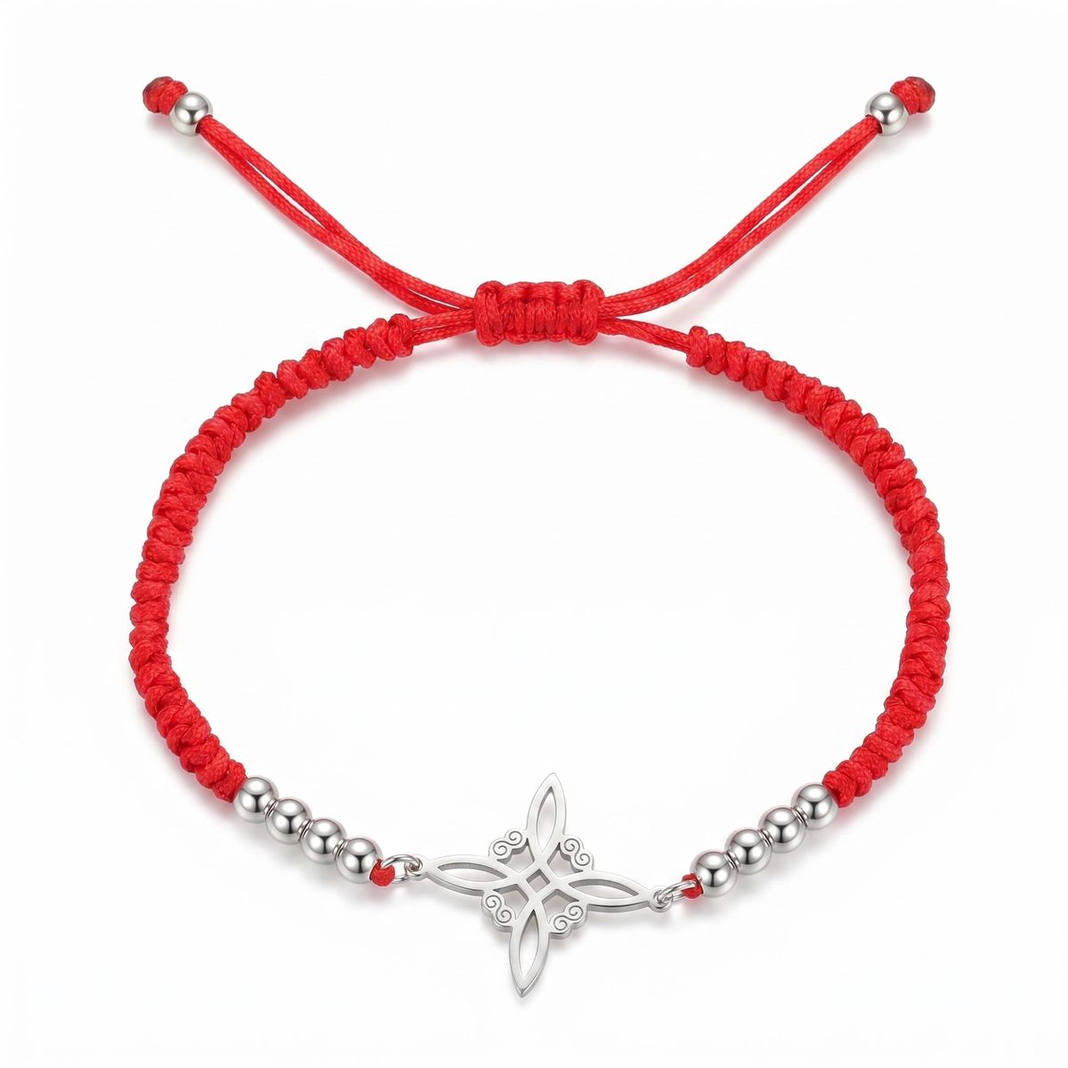 LK LUKSO - Pulsera Roja Tejida Nudo de Bruja Unisex