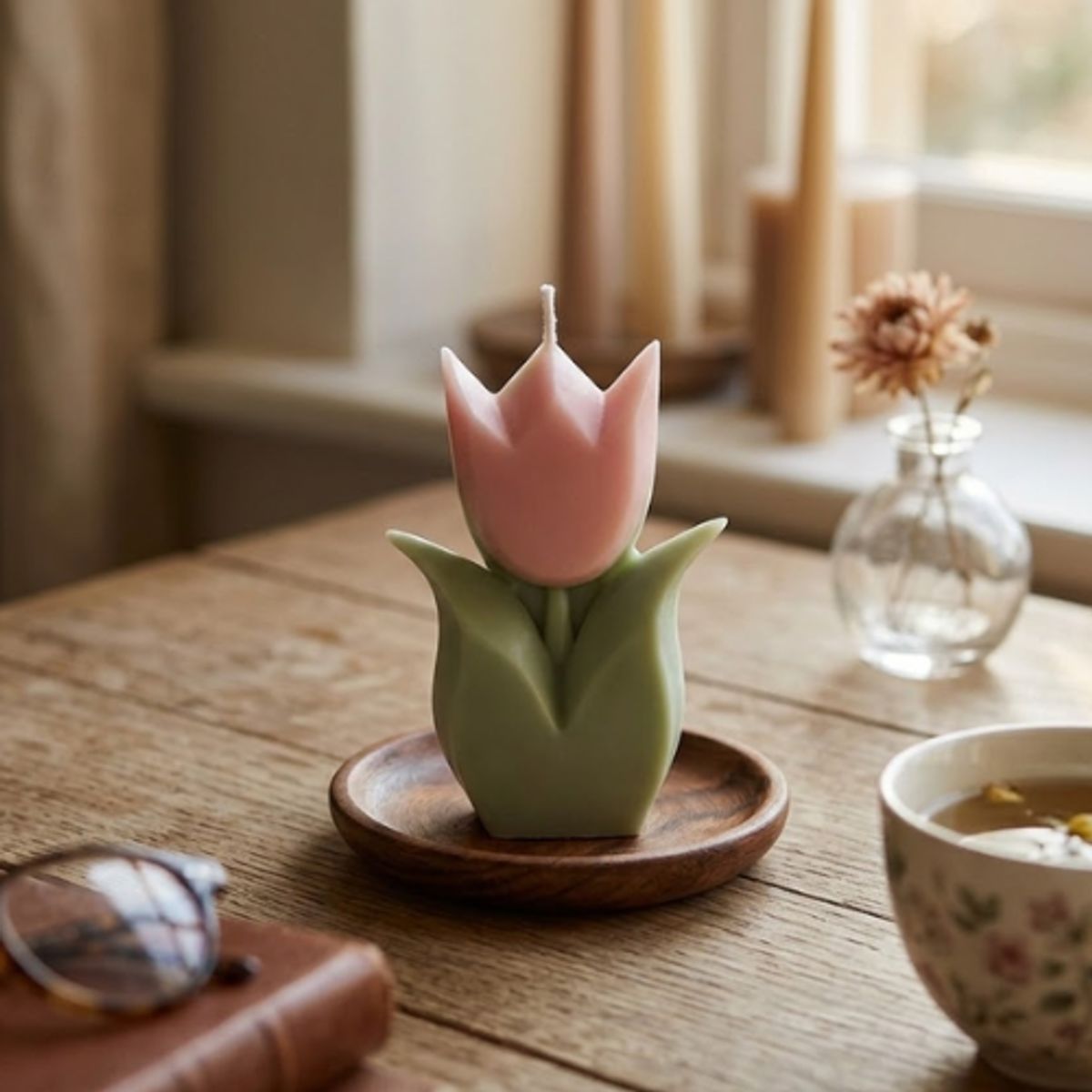 GENERICO - Set 6 Vela Aromática Tulipán 9x6x2cm