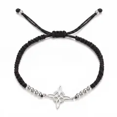 LK LUKSO - Pulsera Tejida Nudo de Bruja Unisex Negra