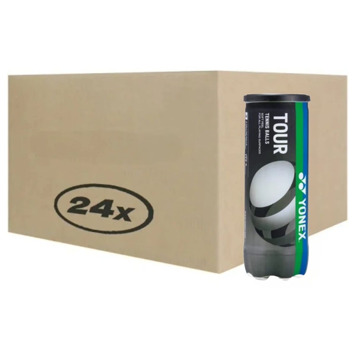 YONEX - Caja de Pelota Yonex Tenis Tour X3 - 24 Tarros
