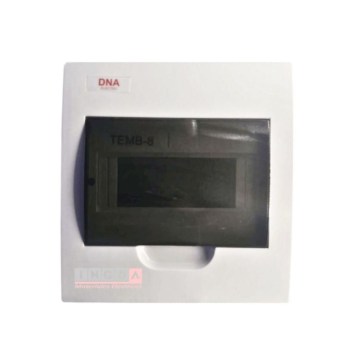 DNA - Tablero Plastico 8 Modulos Embutido Libre Halog. Tapa Transp.