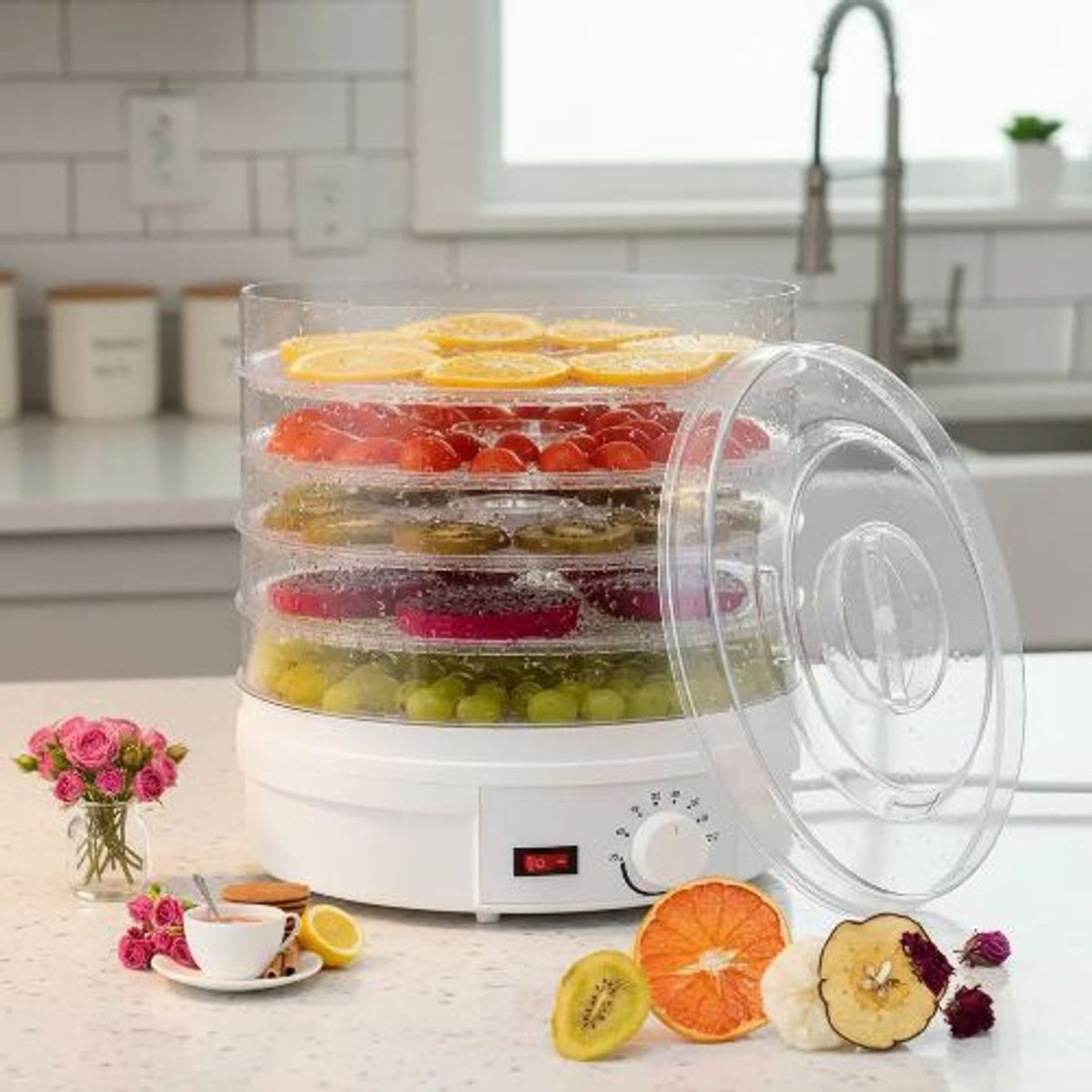 IRM - Deshidratador de Alimentos Raf 5 Bandejas Secador de Frutas Verduras Carnes ideal para Snack