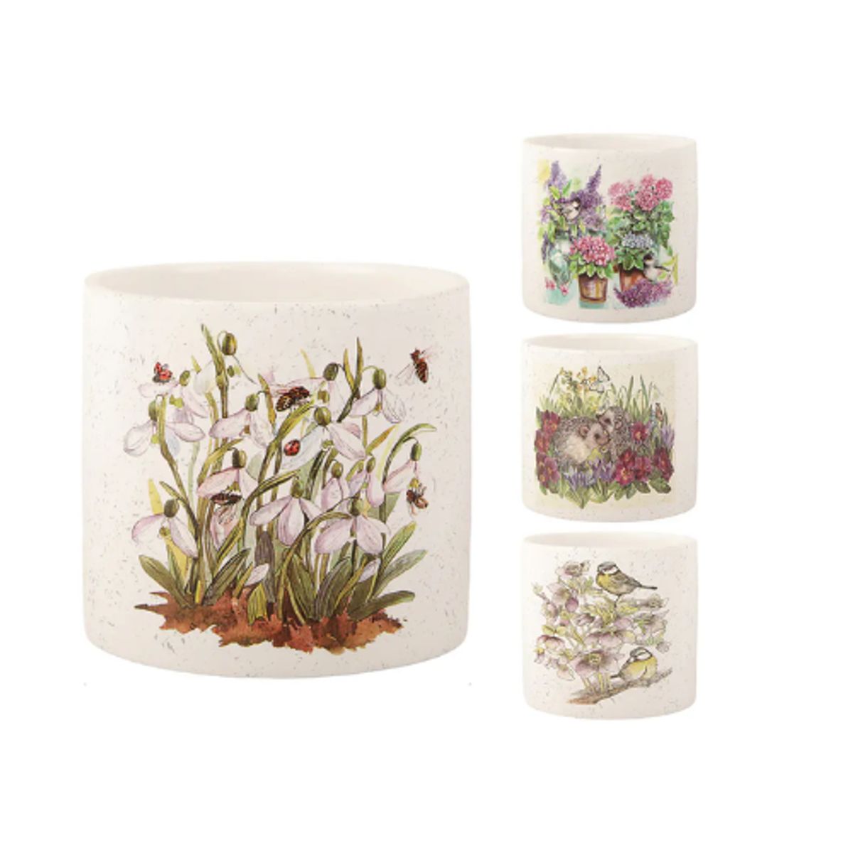 GENERICO - Set 6 Macetero Jardin Floral 10x11cm