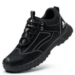 TIOZONEY - Zapatos de seguridad antigolpes para hombre
