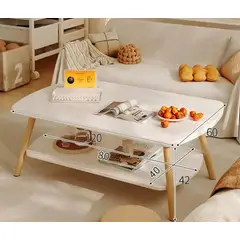 GENERICO - Mesa Centro doble almacenamiento 120cm x 60cm
