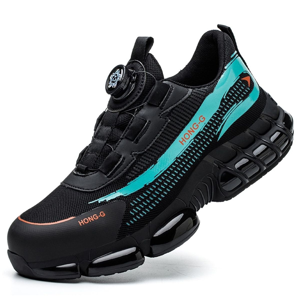 TIOZONEY - Zapatos de seguridad con botón giratorio