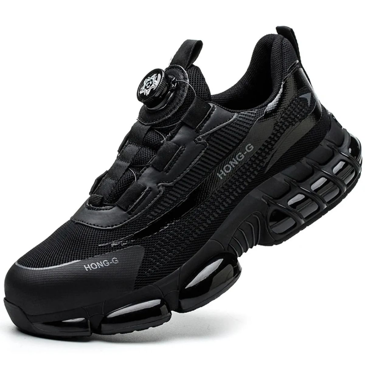 TIOZONEY - Zapatos de seguridad con botón giratorio
