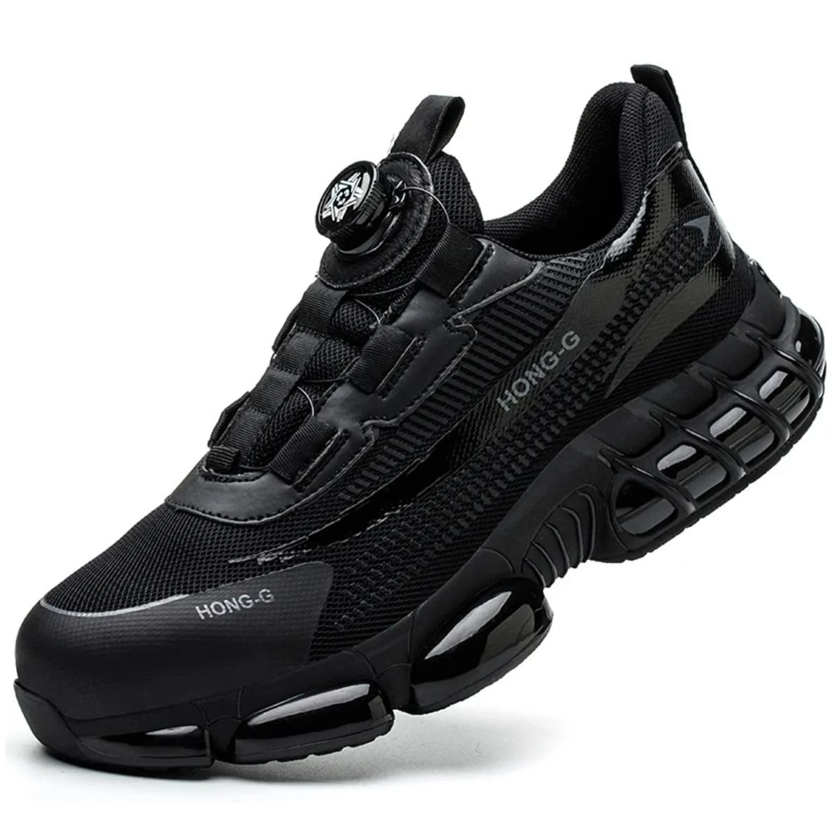 TIOZONEY - Zapatos de seguridad con botón giratorio