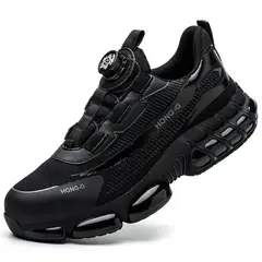 TIOZONEY - Zapatos de seguridad con botón giratorio