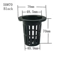 GENERICO - 100 canastillos plásticos para cultivo hidropónico 48.5mm de boca