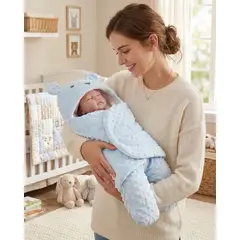 GENERICO - Saco de Dormir Térmico para Bebé Diseño Oso con Orejitas