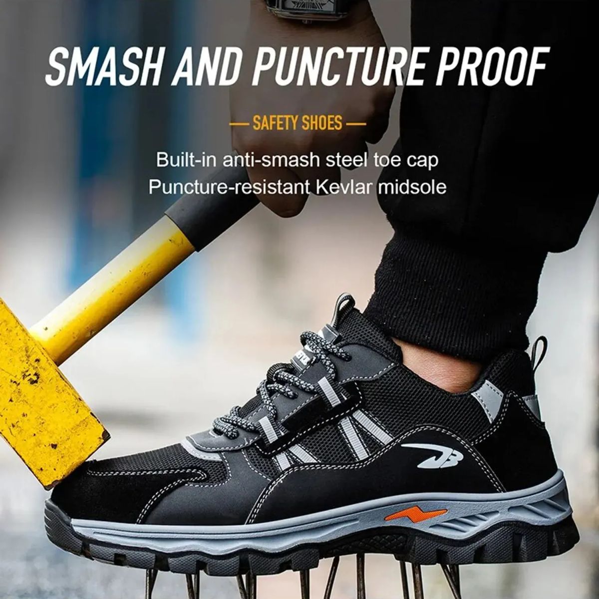 TIOZONEY - Zapatillas de trabajo indestructibles para hombre