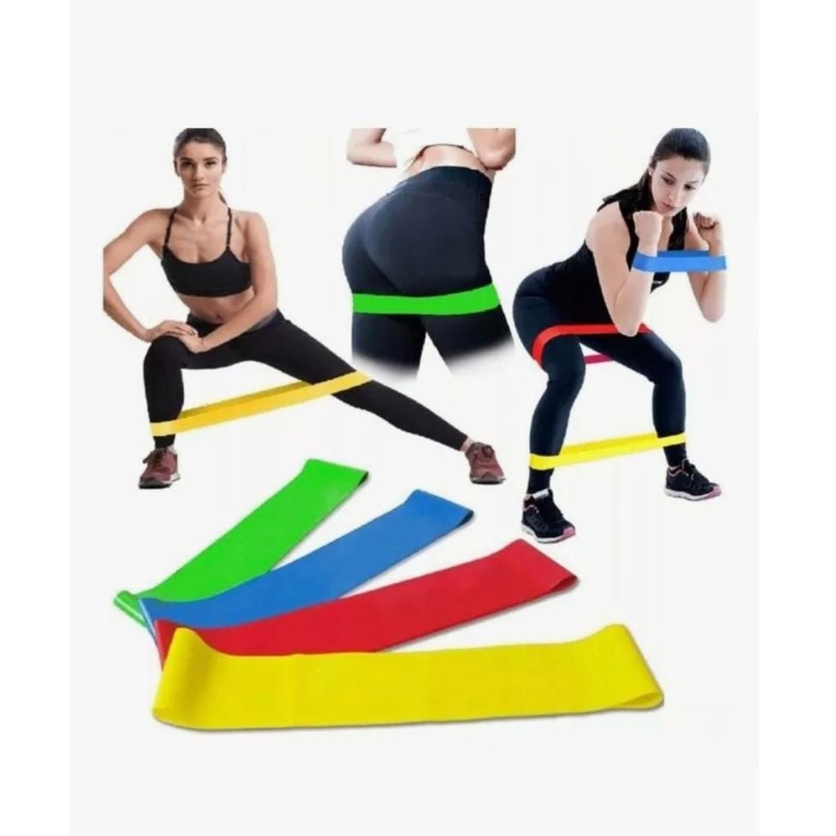 GENERICO - Bandas De Resistencia Set 5 Pcs Ligas Elasticas Fitness Ejercicio Entrenamiento Gym