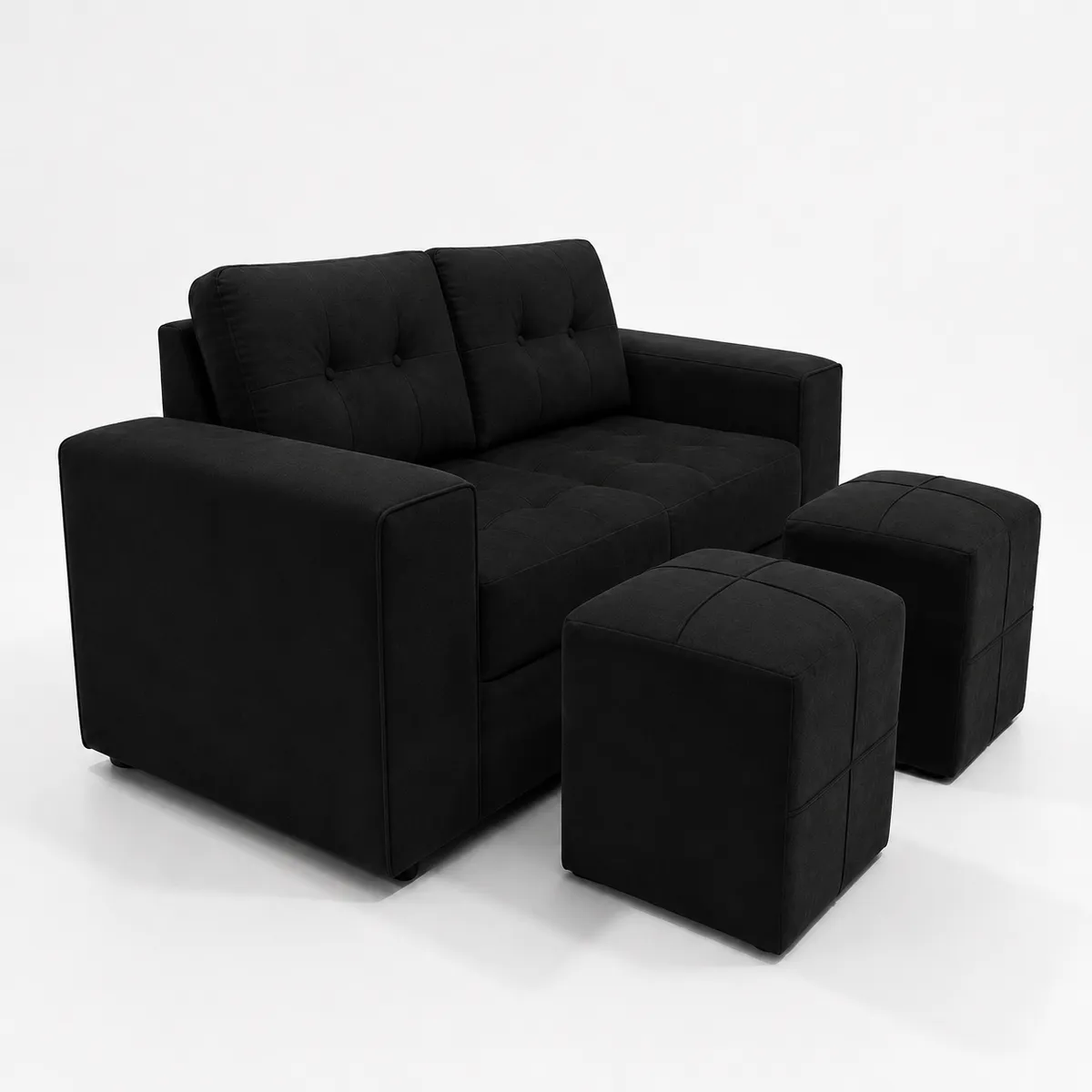 GENERICO - SOFA 2 CUERPOS 170 CM + 2 POUF 50 /50