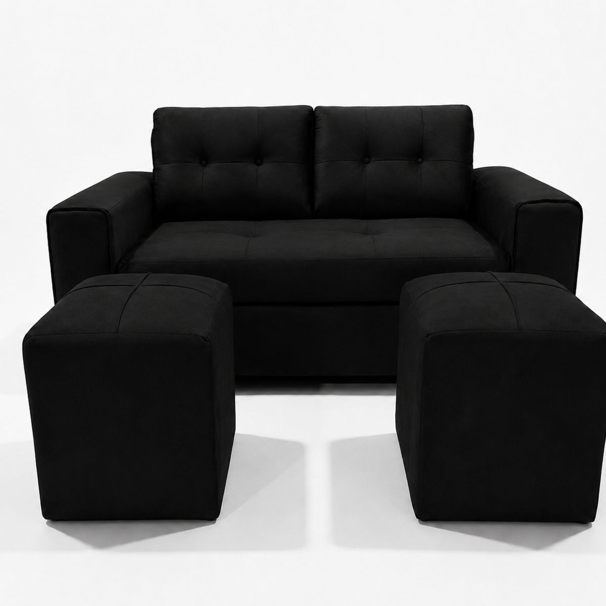 GENERICO - SOFA 2 CUERPOS 170 CM + 2 POUF 50 /50