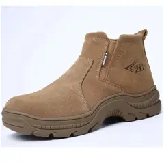 TIOZONEY - Botas de seguridad de PU para hombre