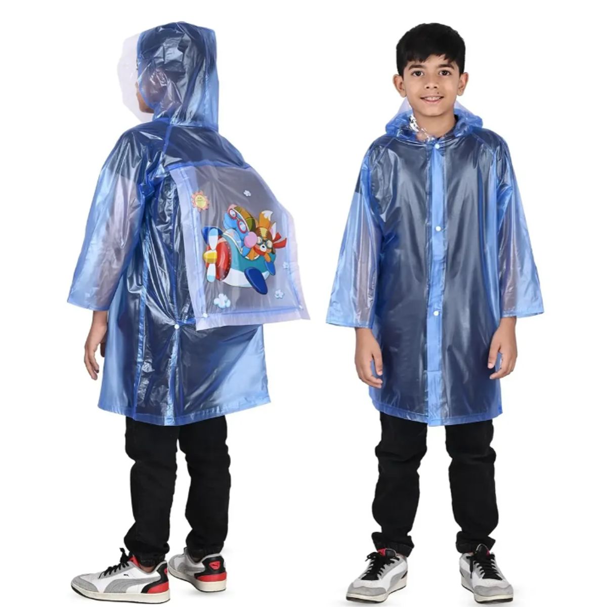 GENERICO - Poncho Impermeable Ninos Con Visera Reutilizable Ligero