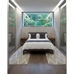 GENERICO - Pack 2 Alfombras de Pasillo Premium Colección Geometric Luxury 60 x 160 cm
