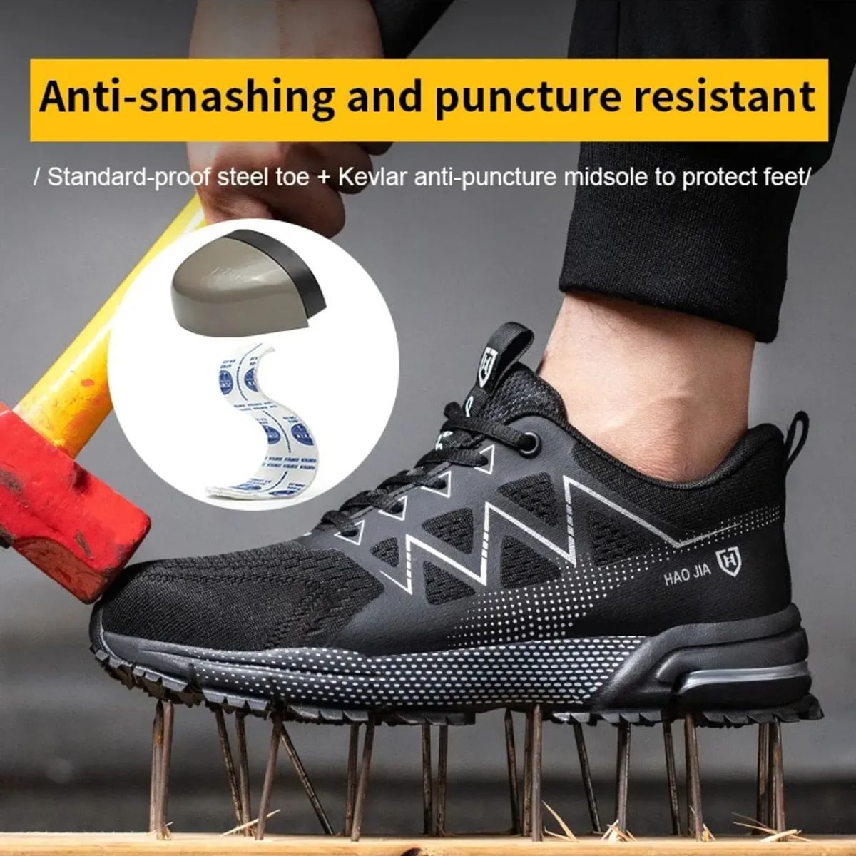 TIOZONEY - Zapatos de seguridad con punta de acero