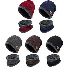 GENERICO - Gorro Mas Cuello Termico Liso Invierno Unisex Ajustable