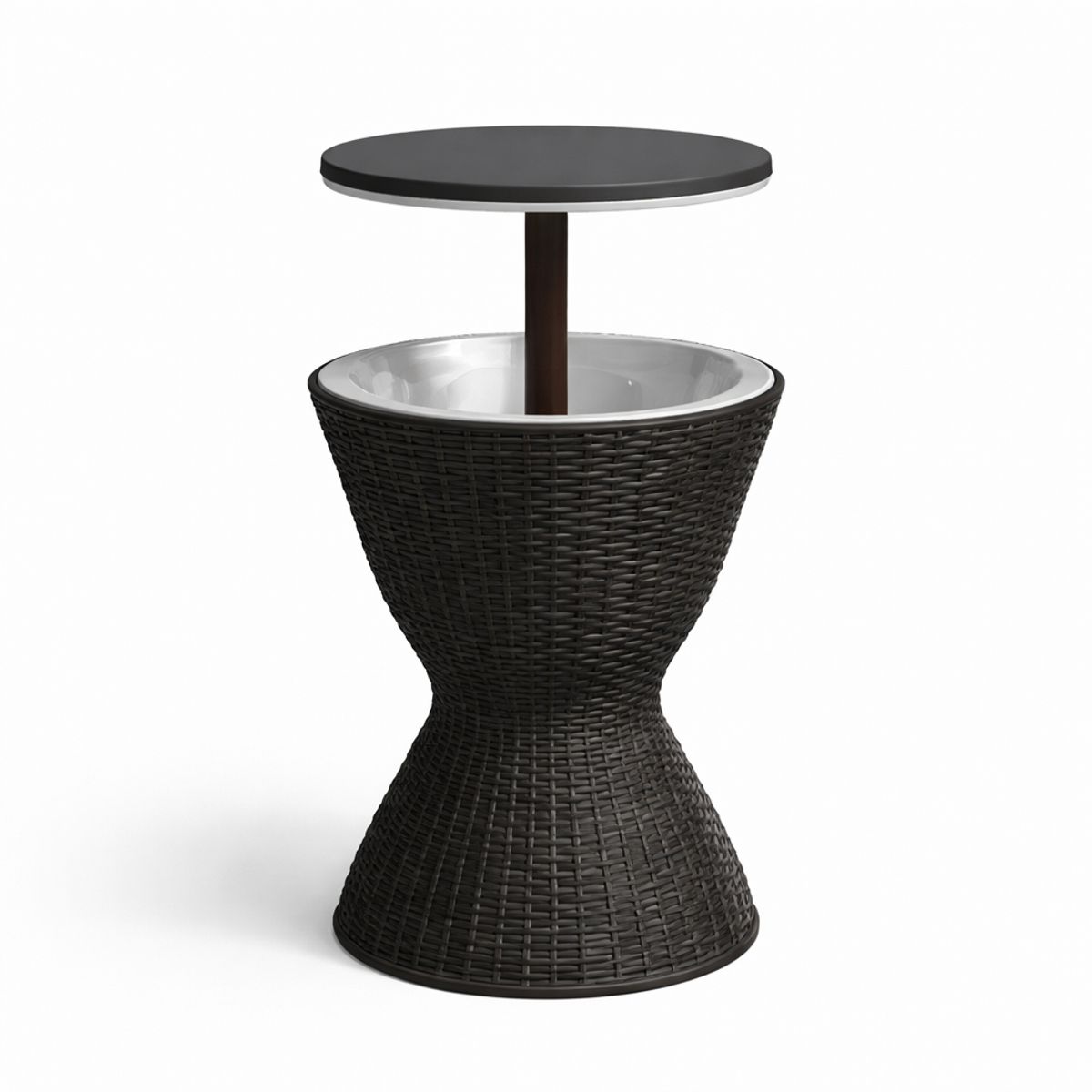 SPACE HOME - Mesa Hielera Simil Rattan 19 Litros Para Terraza