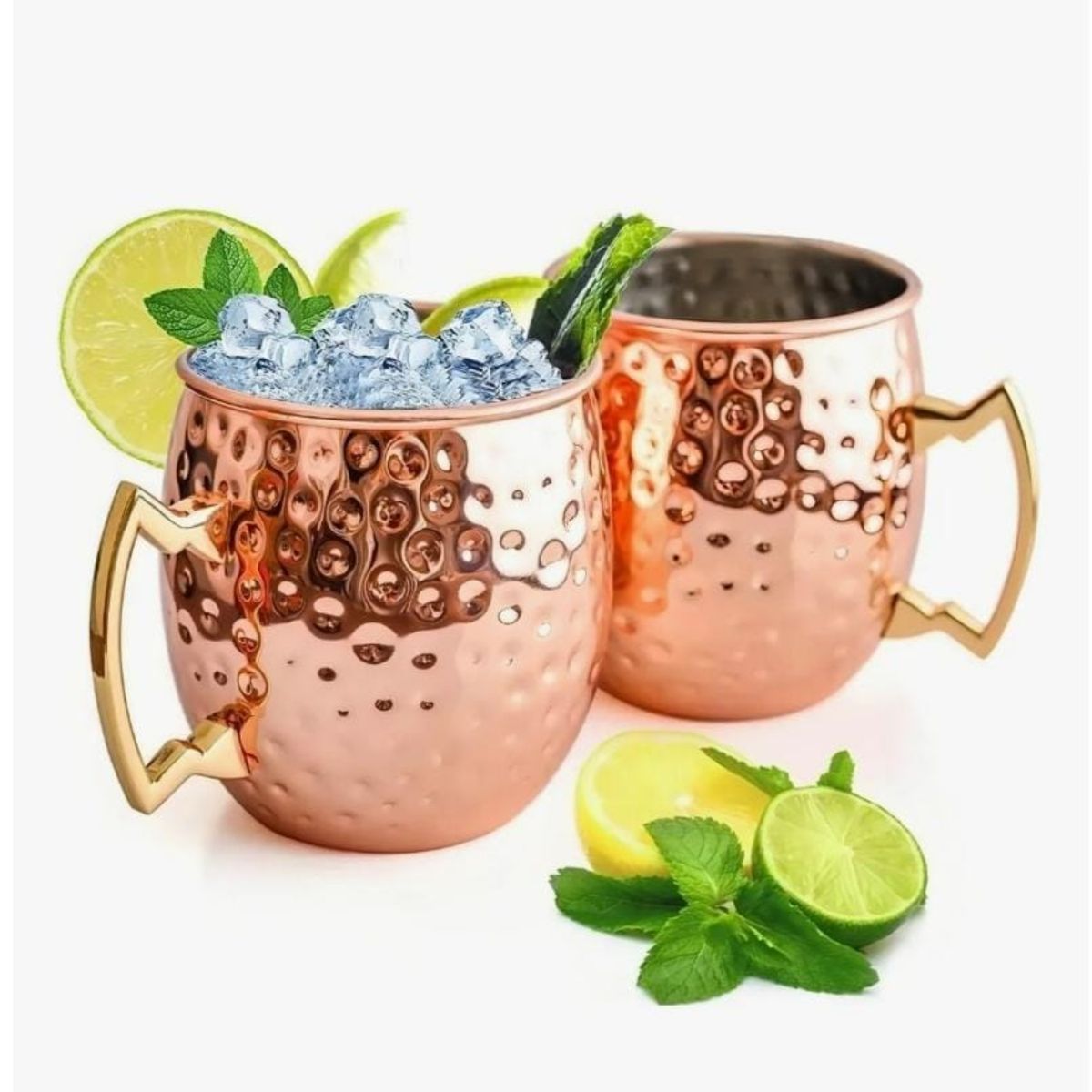 GENERICO - Pack 2 Mugs De Cobre Vasos Bar Tragos Moscow Mule Mojito