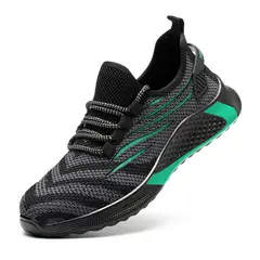 TIOZONEY - Zapatos De Seguridad Transpirables A Prueba De Golpes - Negro