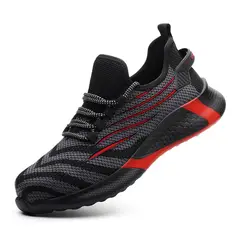 TIOZONEY - Zapatos De Seguridad Transpirables A Prueba De Golpes - Negro