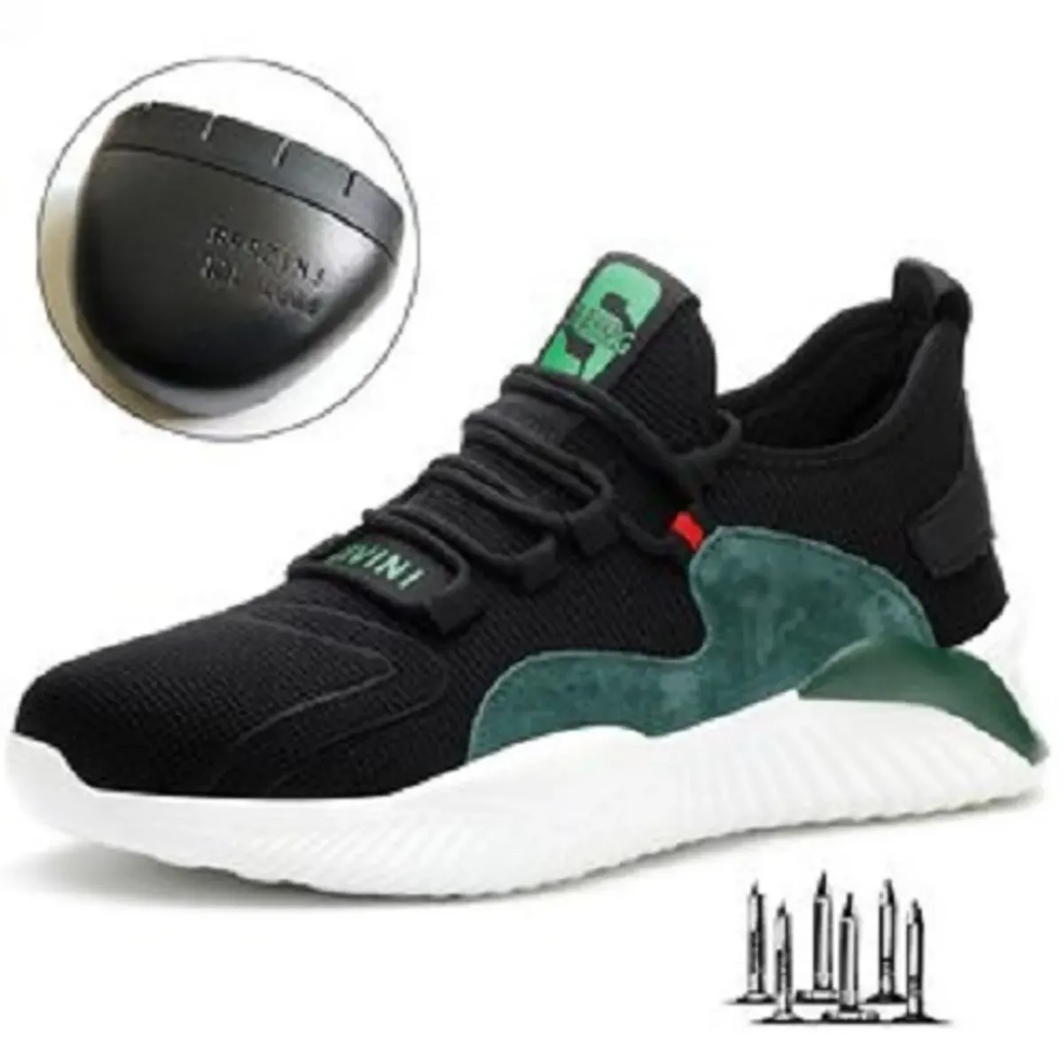 TIOZONEY - Zapatos De Seguridad Transpirables A Prueba De Golpes - Negro