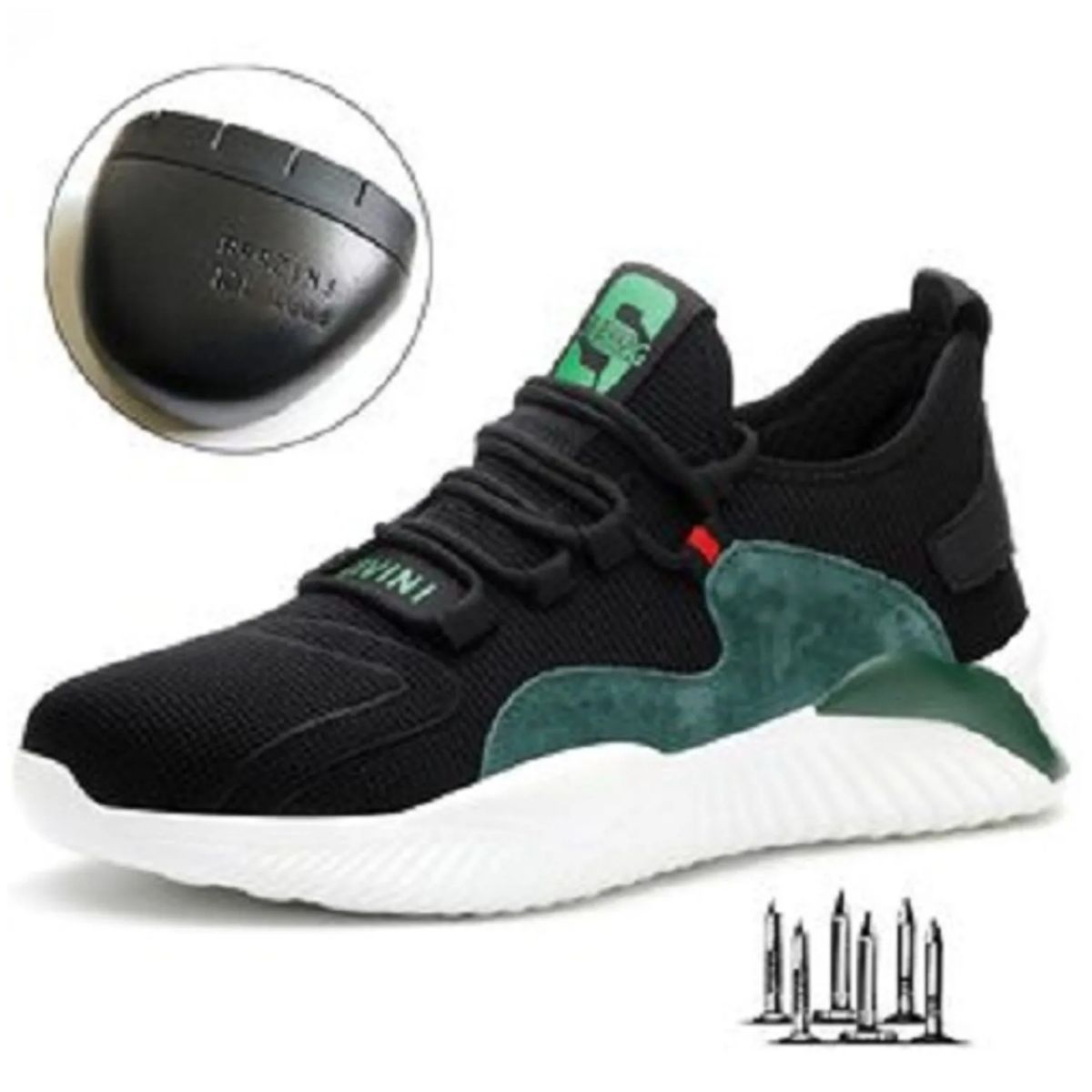 TIOZONEY - Zapatos De Seguridad Transpirables A Prueba De Golpes - Negro
