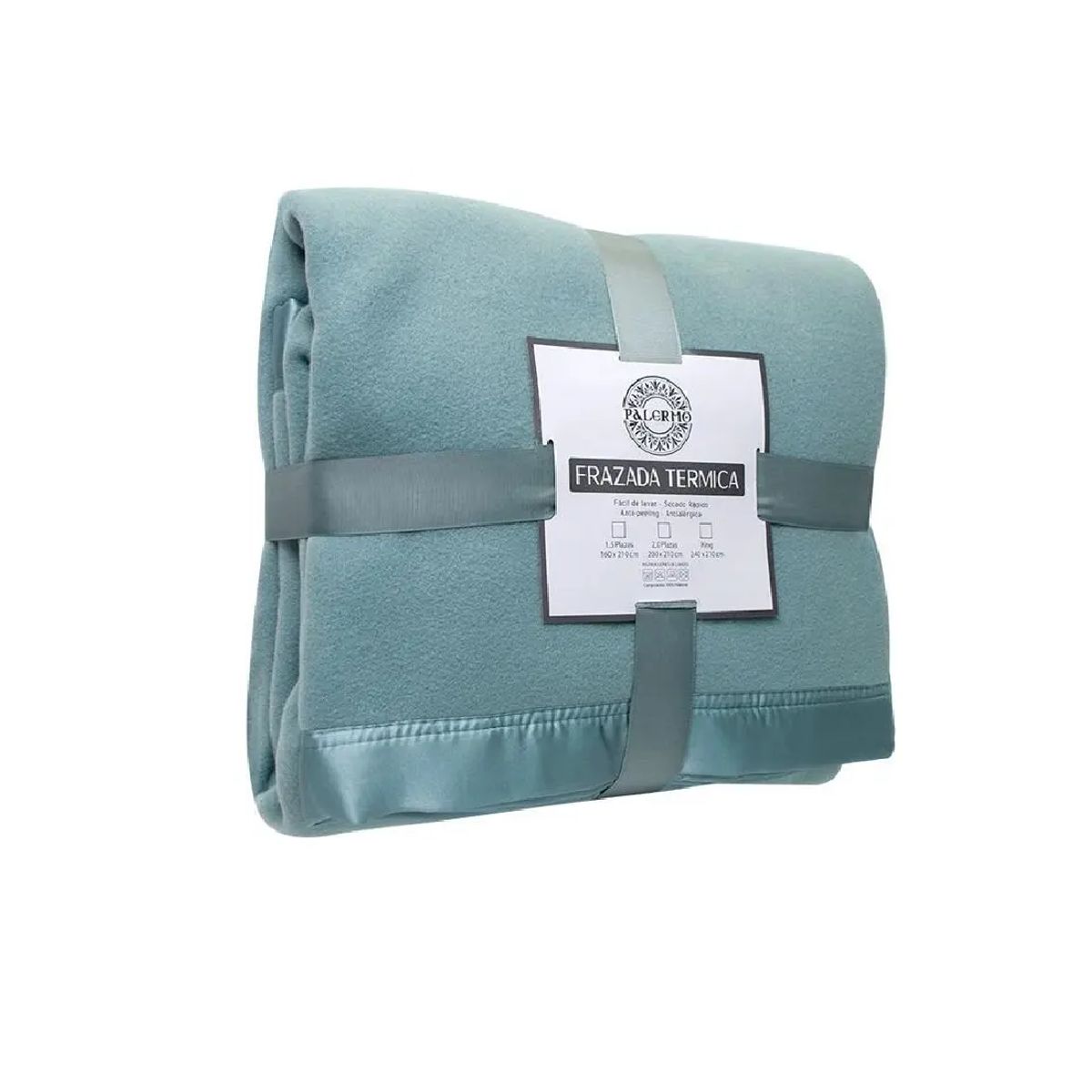 GENERICO - Frazada 2 Plazas Térmica Polar Con Borde Raso 200x210 Cms