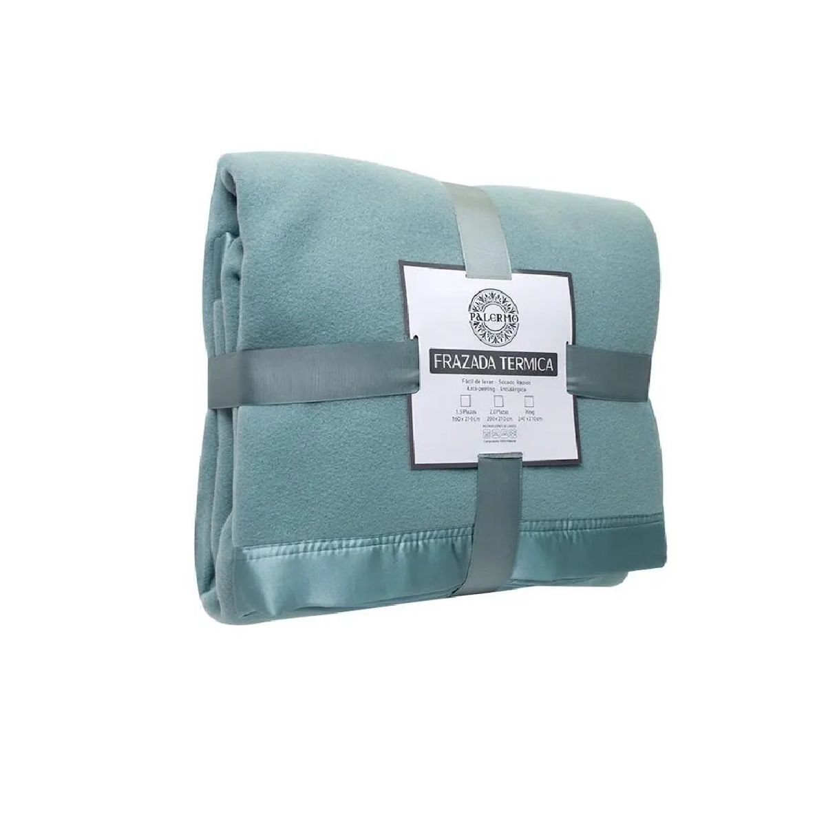 GENERICO - Frazada 2 Plazas Térmica Polar Con Borde Raso 200x210 Cms